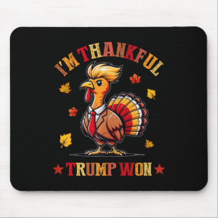 Mousepad Estou grato Trump Won 2024, trouxe o americano de