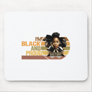 Mousepad Estou Negro E Orgulhoso Vintage Mês Da História Ne