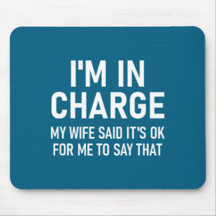 Mousepad Estou no Comando, Divertido, Piadas, Ditos Sarcást
