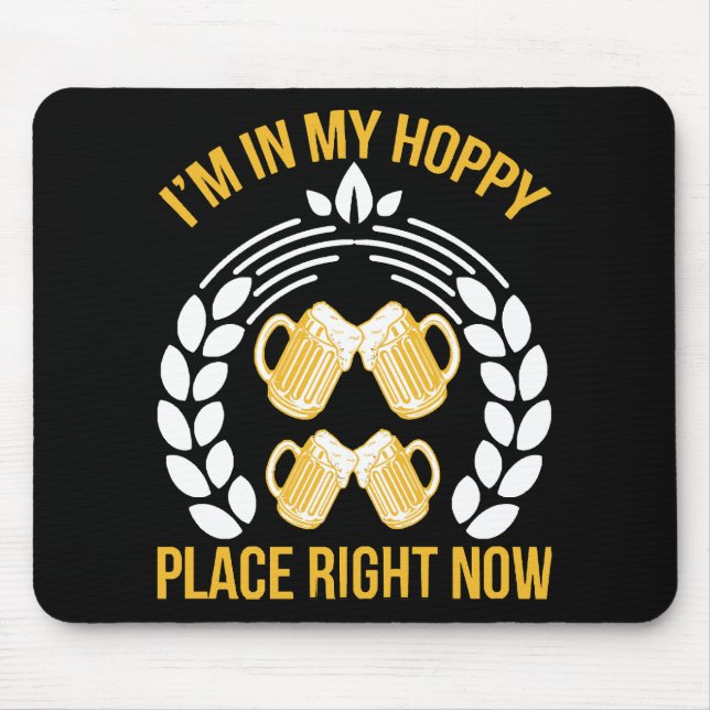 Mousepad Estou no meu lugar feliz agora (Frente)