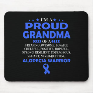 Mousepad Estou orgulhosa, vovó da Alopecia guerreira.