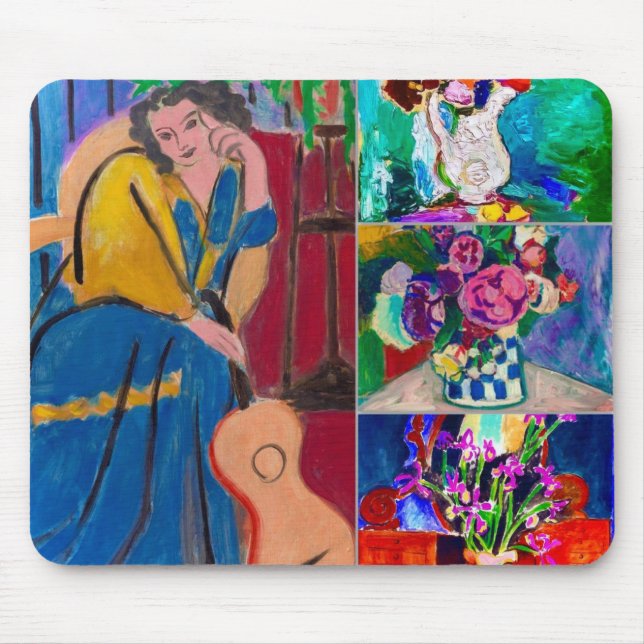 Mousepad Estou pensando como são lindas as flores de Matiss (Frente)