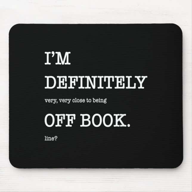 Mousepad Estou perto de estar fora do livro como o livro do (Frente)