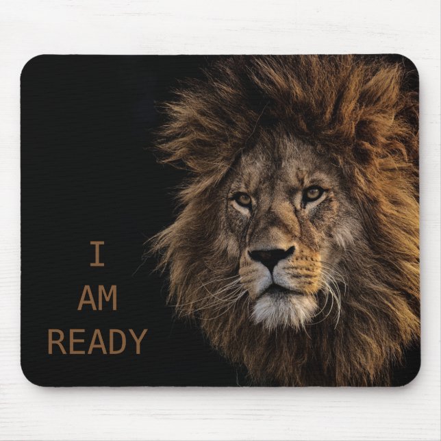 Mousepad ESTOU PRONTO - Leão (Frente)