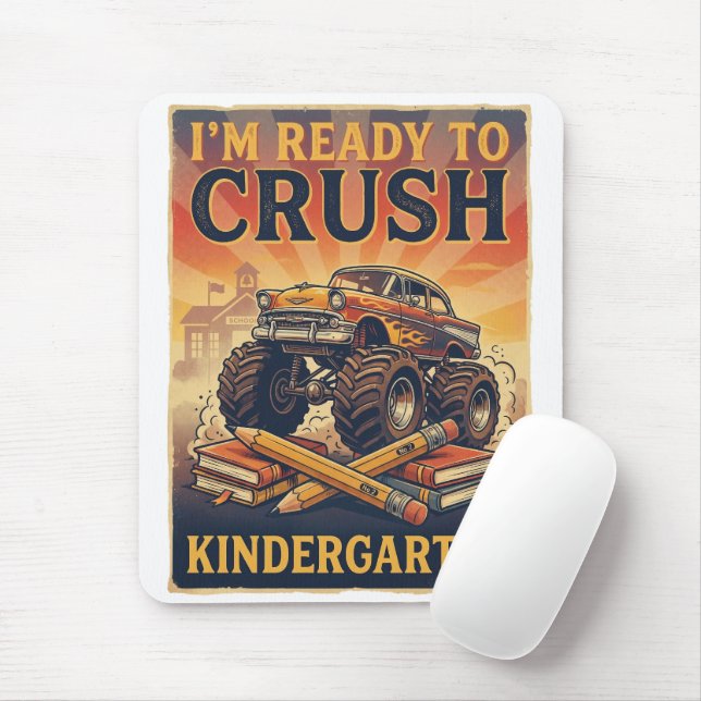 Mousepad Estou Pronto para Dominar o Jardim de Infância (Com mouse)