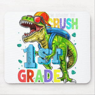 Mousepad Estou pronto para esmagar 1rua de Dinossauro Rex.