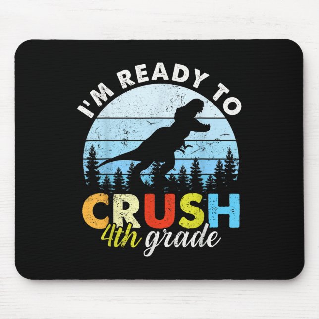 Mousepad Estou Pronto Para Esmagar Camisas De Dinossauros D (Frente)