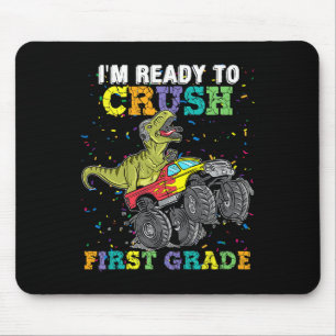 Mousepad Estou Pronto Para Esmagar Dinossauros de Caminhão