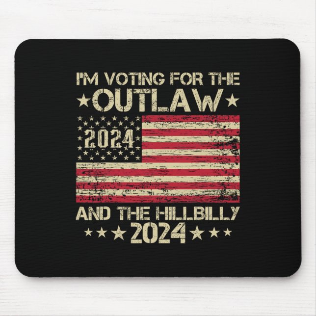 Mousepad Estou votando no fora da lei e no Hillbilly Electi (Frente)