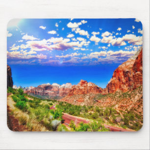 Mousepad Estrada Através Do Parque Nacional De Zion