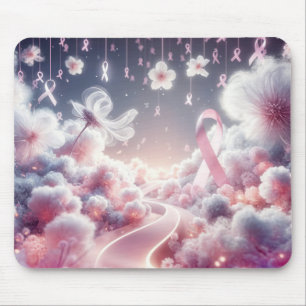 Mousepad Estrada de Cancer de Fita Rosa