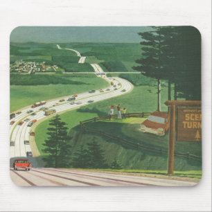 Mousepad Estradas Americanas Panorâmicas Antigas, Viagem de