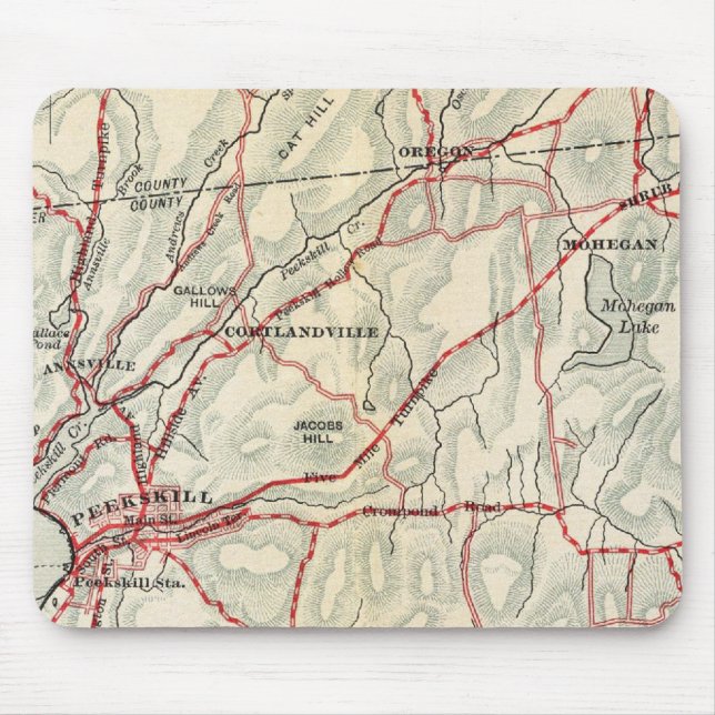 Mousepad Estradas de bicicleta em Nova York e Connticut 3 (Frente)