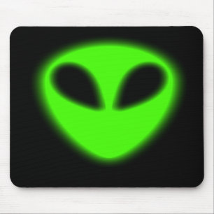 Mousepad estrangeiro verde de incandescência