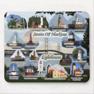 Mousepad Estreitos de Mackinac Faróis