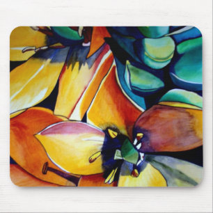 Mousepad Estrela Amarela de Bethlehem flor aquarela