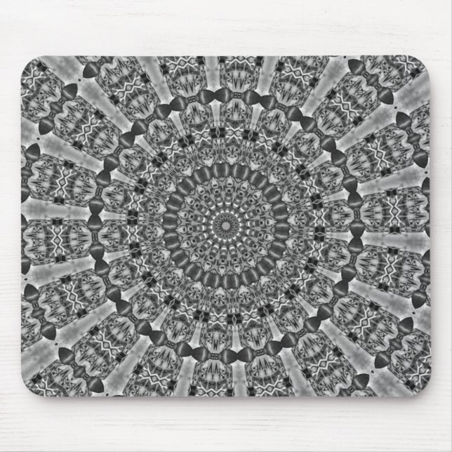 Mousepad Estrela cinza caleidoscópio (Frente)