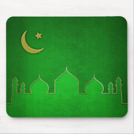 Mousepad Estrela da Lua Dourada Verde