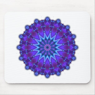 Mousepad Estrela da mandala no azul