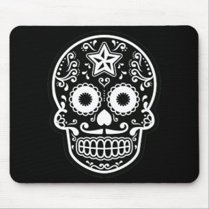 Mousepad Estrela de Açúcar Preto e Branco