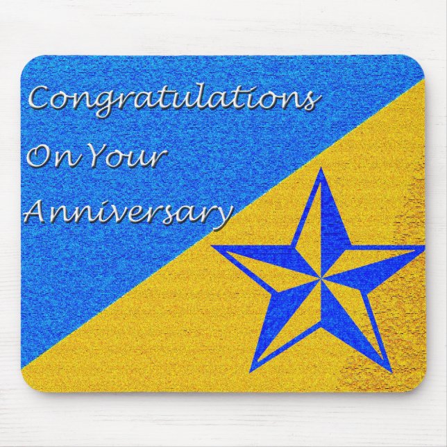 Mousepad Estrela de Aniversário do Funcionário (Frente)