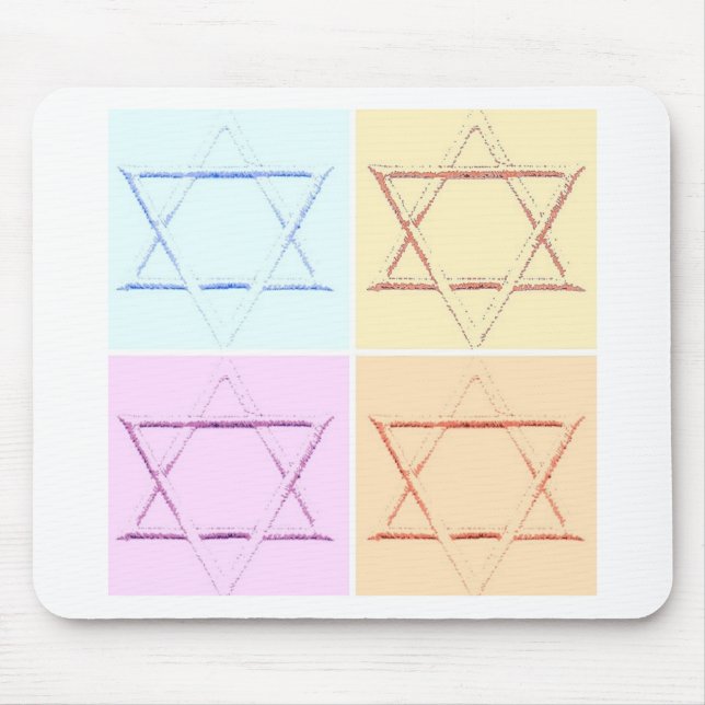 Mousepad Estrela de David pop art (Frente)