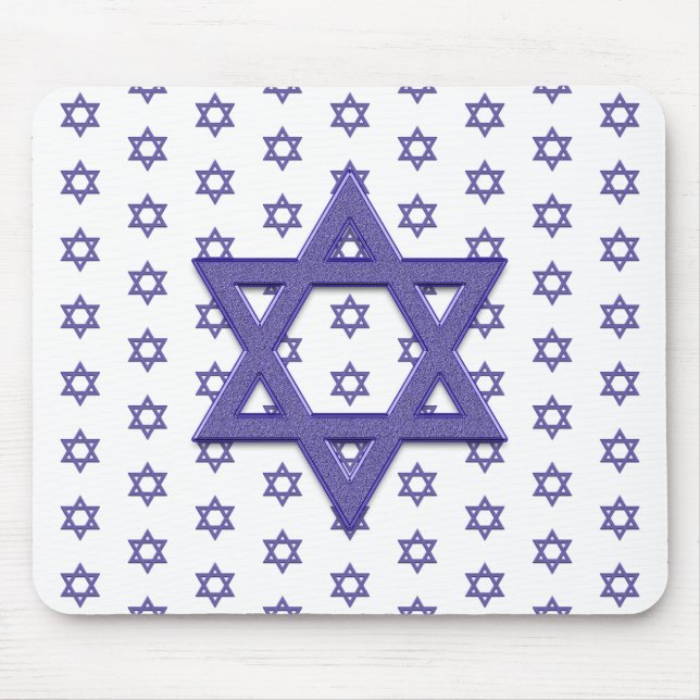 Mousepad Estrela de David roxa sem emendas (Frente)