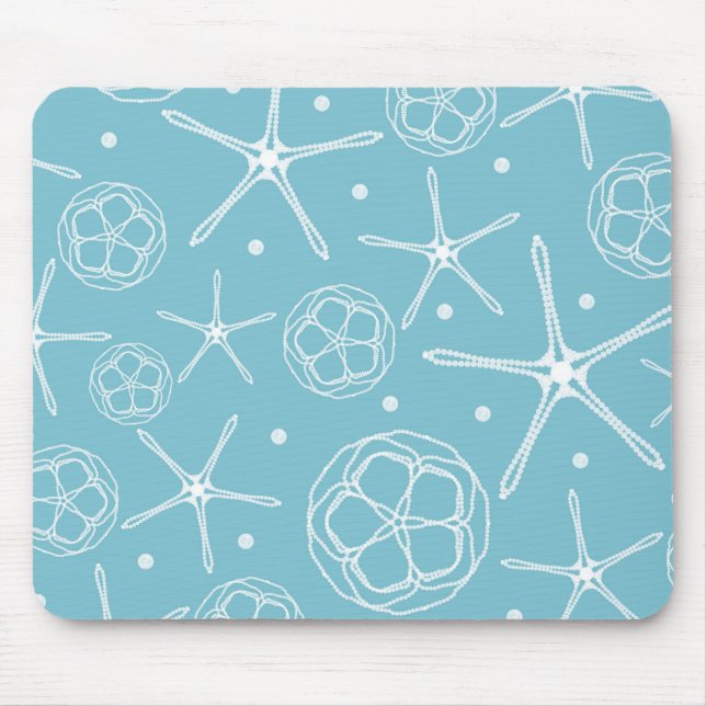 Mousepad Estrela de Estrela do Mar Pérola Branca Casamento  (Frente)