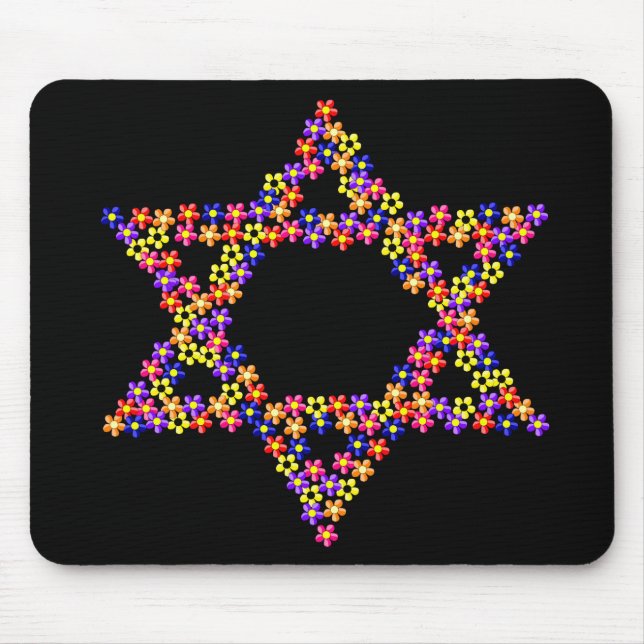Mousepad Estrela de Flores de David (Frente)