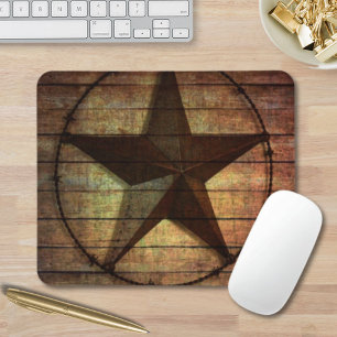 Mousepad Estrela de Madeira Primitiva do País Ocidental