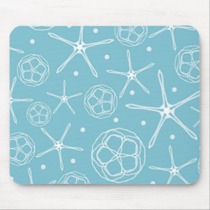 Mousepad Estrela de Mar Pérola Branca Casamento Chá de Noiv