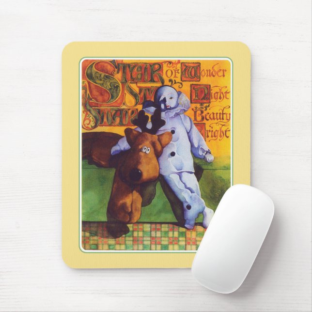 Mousepad ESTRELA DO Bloco de Mão MARAVILHOSO / Dourada (Com mouse)