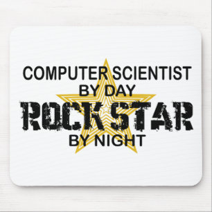 Mousepad Estrela do rock do cientista de computador