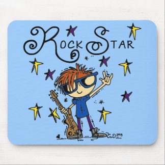 Mousepad Estrela do rock do menino do Redhead