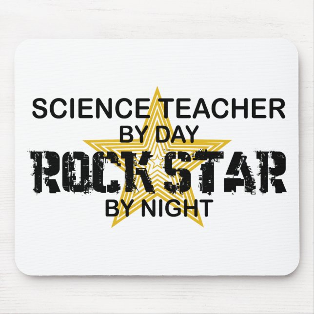 Mousepad Estrela do rock do professor de ciências em a (Frente)