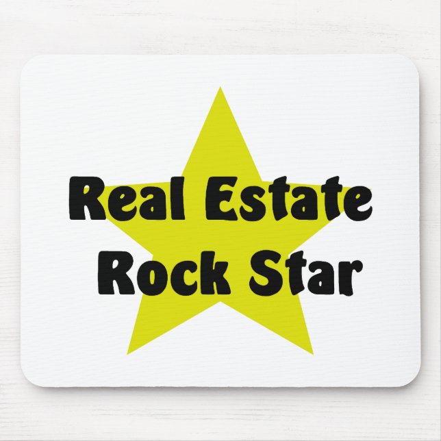 Mousepad Estrela do rock dos bens imobiliários (Frente)