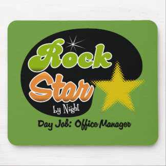 Mousepad Estrela do rock em a noite - gestor de escritório