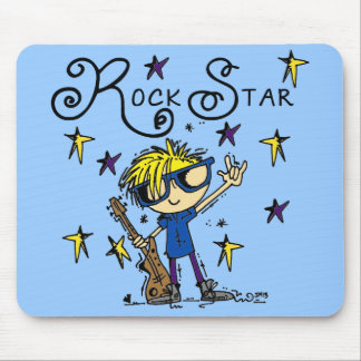 Mousepad Estrela do rock loura do menino