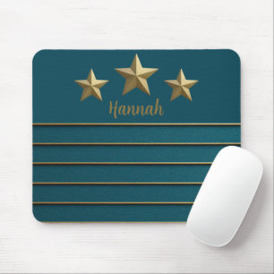 Mousepad Estrela Dourada no Teal