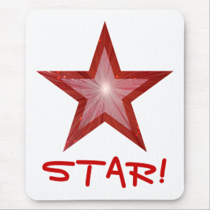 Mousepad Estrela Vermelha! branco do painel frontal