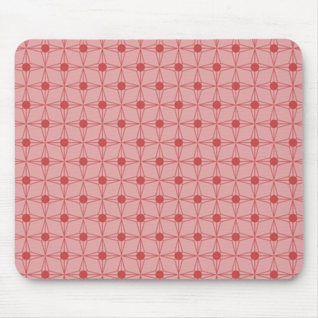 Mousepad Estrelado Retroativo, Vermelho (Frente)