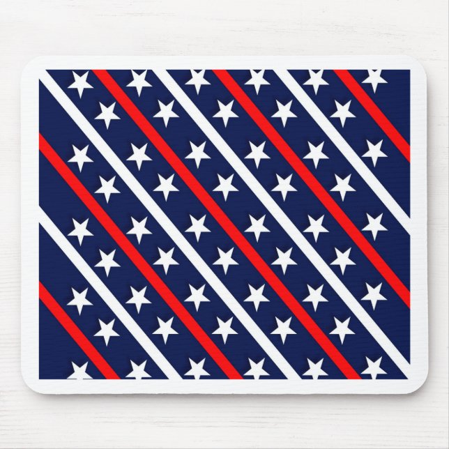 Mousepad estrelas azul-brancas patriotas (Frente)