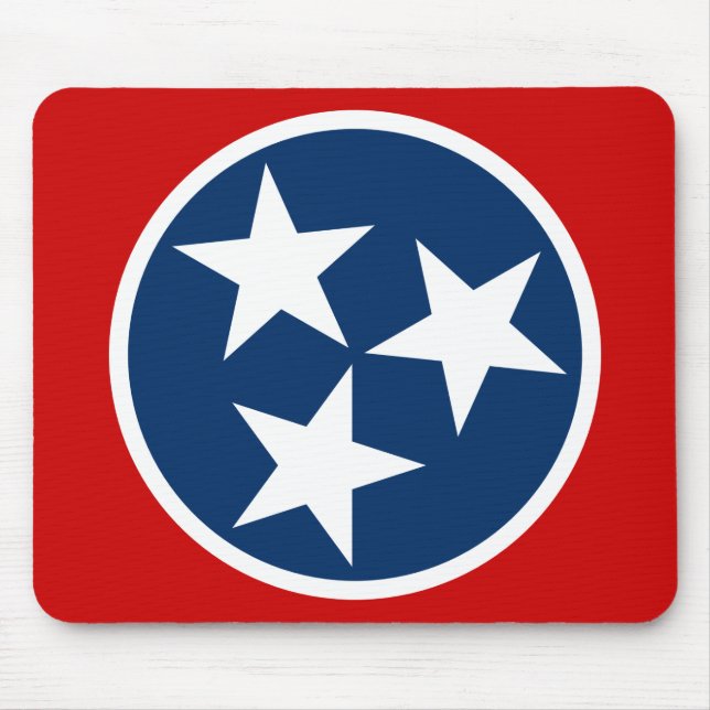 Mousepad Estrelas brancas de Sinalizador do Tennessee (Frente)