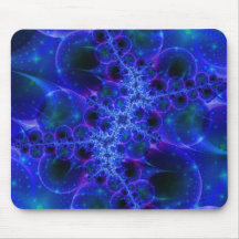 Estrelas Brilhantes | Arte Fractal Azul e Branca