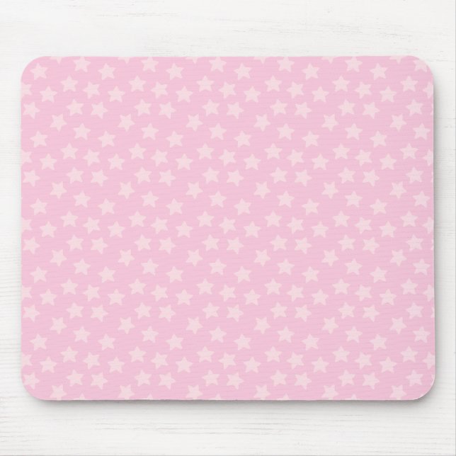 Mousepad Estrelas Cor-de-Rosa Espalhadas (Frente)
