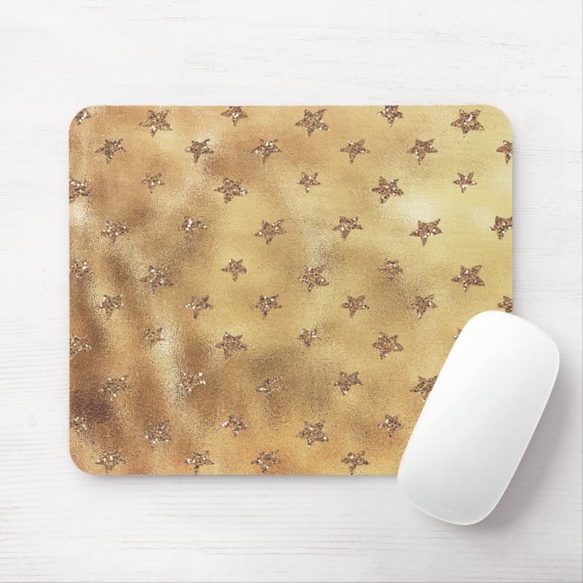 Mousepad Estrelas de brilho do ouro (Com mouse)