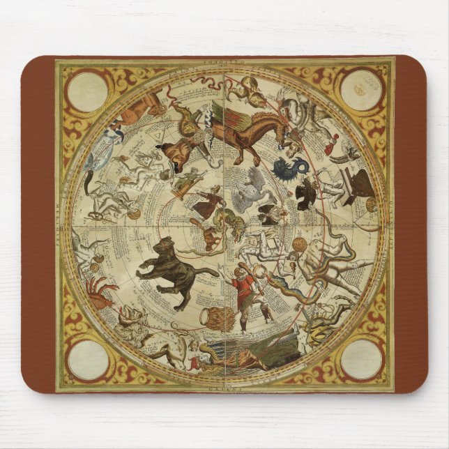 Mousepad Estrelas de constelação Norte astronômica (Frente)