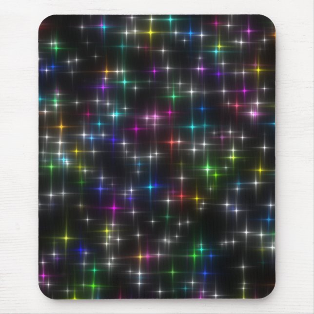 Mousepad Estrelas de multicores surpreendentes (Frente)