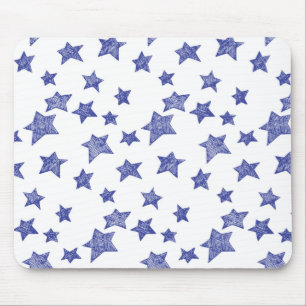 Mousepad Estrelas de Natal desenhadas à mão