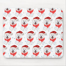 Mousepad Estrelas de Natal Samoyed Dog Breed